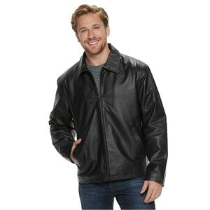 “Vintage Leather” Men's Black 100%Leather Jacket 3XL NWT
